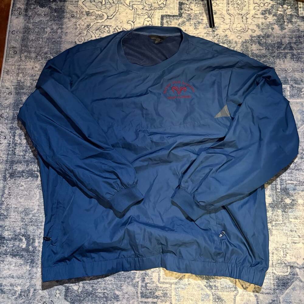 North End Ridge View Academy Golf Classic Blue Windbreaker Pullover Jacket XL